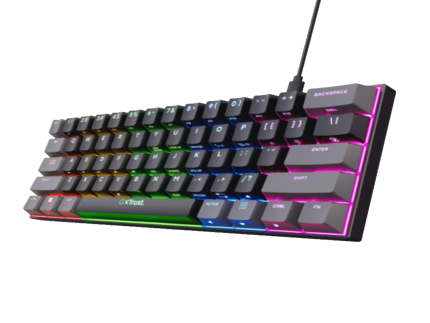 Tastatura TRUST GXT867 ACIRA 60% MINI/Gaming/ US/crna
