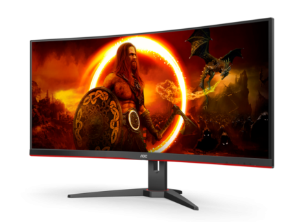 Monitor AOC CU34G2XE/BK 34"/VA,zakrivljen,21:9/3440x1440/144Hz/1ms MPRT/HDMI,DP/freesync/crna