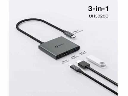 Hub TP-LINK UH3020C USB Type-C 3-Port Hub/1*HDMI 4K@60Hz//1*PD 100W/1*USB Type-A 5Gbps