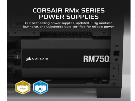 NAPAJANJE CORSAIR RM750x 750W/ATX 3.1/80+GOLD/modularno/CRNA