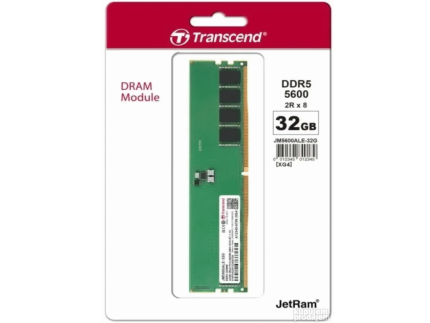 Memorija TRANSCEND 32GB/DIMM/DDR5/5600MHz/CL46/crna