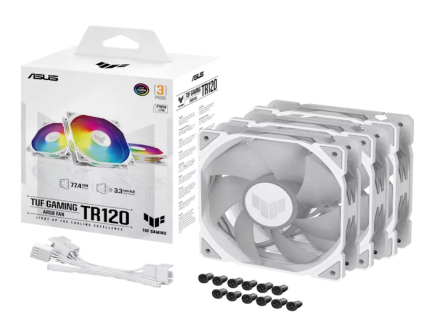 Ventilator ASUS TUF GAMING TR120 FAN ARGB 3IN1/bela