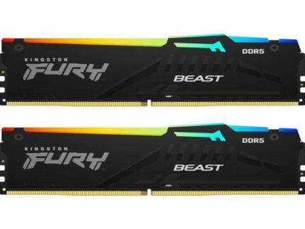 Memorija KINGSTON 64GB(2x32GB)/DIMM/DDR5/6000MHz/CL36/FURY Beast RGB EXPO/crna