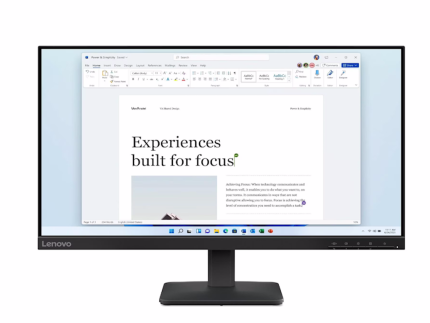 Monitor LENOVO L24-4e 23.8 "/IPS/1920x1080/100Hz/4ms/HDMI, VGA/crna