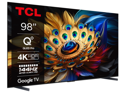 Televizor TCL 98C655/QLED/98"/4K UHD/144Hz/Google TV/crna