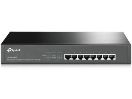 Switch TP-LINK TL-SG1008MP Gigabit/8x RJ45/10/100/1000Mbps/8x PoE+/Rackmount metalno  kucište