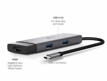 Hub TP-LINK UH5020C USB Type-C 5-Port Hub/1*HDMI 4K@60Hz/1*PD 100W/1*USB Type-C 5Gbps 2*USB Type-A 5