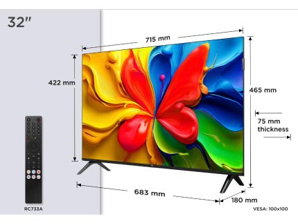 Televizor TCL 32S4K/QLED/32"/HD/60Hz/Google TV/crna
