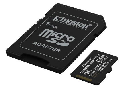 Memorije kartice KINGSTON SDCS3/64GB/microSDXC/64GB/Class10 U1/80MB/s-10MB/s+adapter