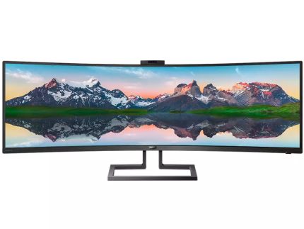 Monitor PHILIPS 499P9H/00 49"/VA,zakrivljen,32:9/5120x1440/70Hz/5ms GtG/HDMIx2,DP,USB,RJ45/kamera