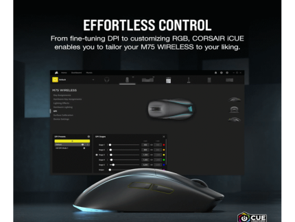 Miš CORSAIR M75 bežicni/CH-931D010-EU/RGB/gaming/crna