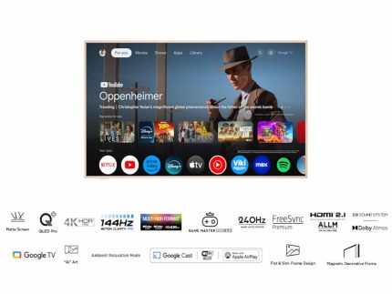 Televizor TCL 75A300W/QLED/75"/4K UHD/144Hz/Matte Screen/"Ai" Art/Google TV/frame