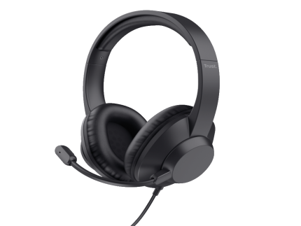 Slušalice TRUST AYDA MAX USB HEADSET/USB-C, USB-A/crna
