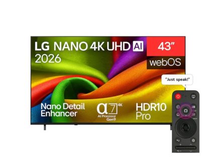 Televizor LG 43NU850B3LA/Nano/43"/4K Ultra HD/smart/webOS 26/crna