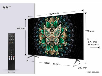Televizor TCL 55C6K/QLED-Mini LED/55"/4K UHD/144Hz/Google TV/crna