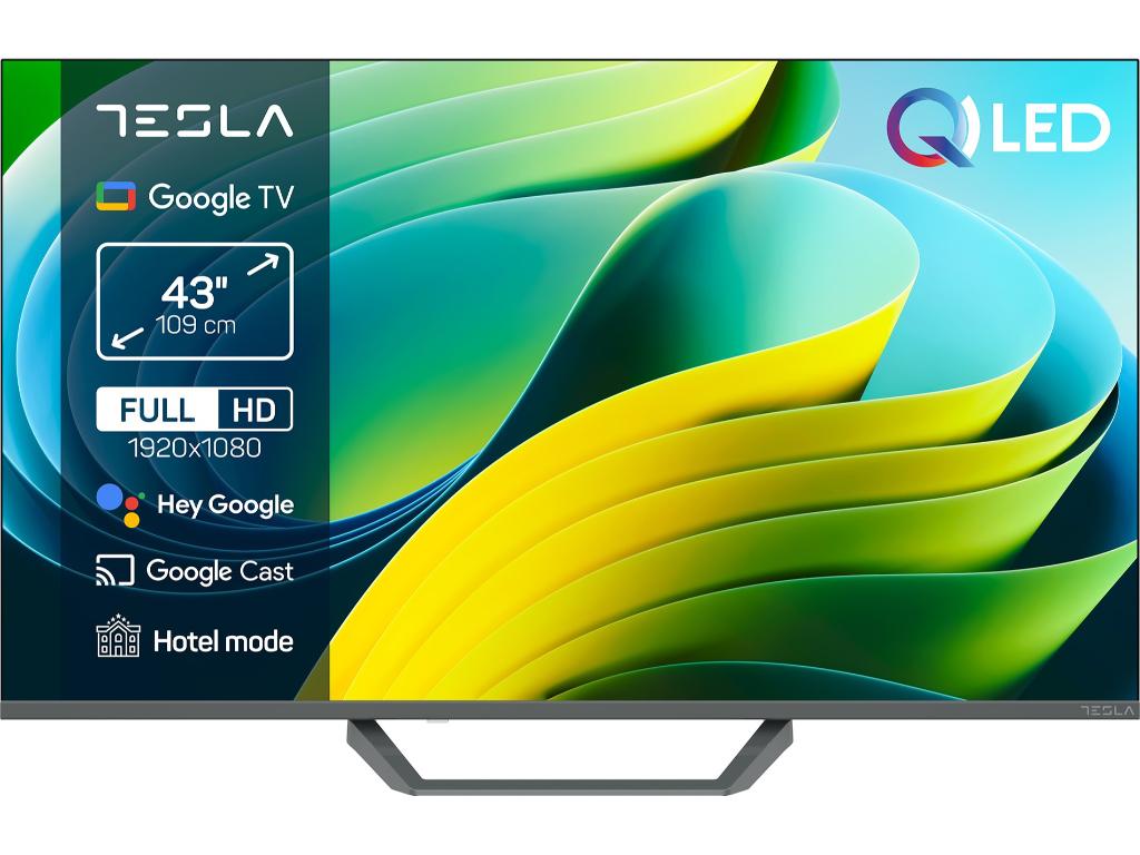 Televizor TESLA Q43E665GFS/QLED/43″/Smart/Google TV/siva