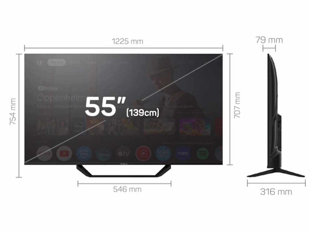 Televizor TESLA 65E655BUS/D-LED/65″/4K/smart/Google TV/crna